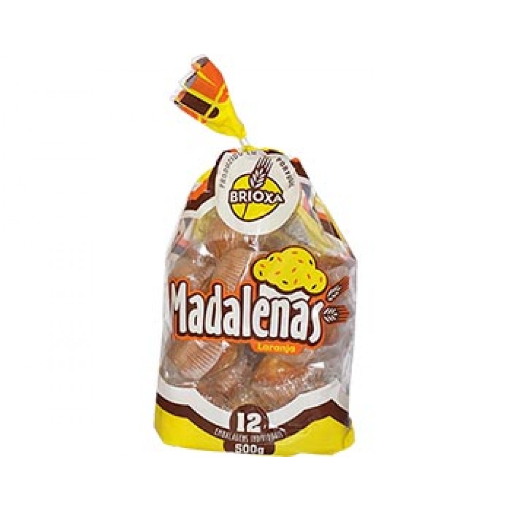 BRIOXA Madalenas Sabor a Laranja 12uni 500Grs Cx.12