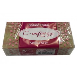 CONFIANÇA Sabão Rosa Barra Azeite e Coco 400Grs Cx. 25