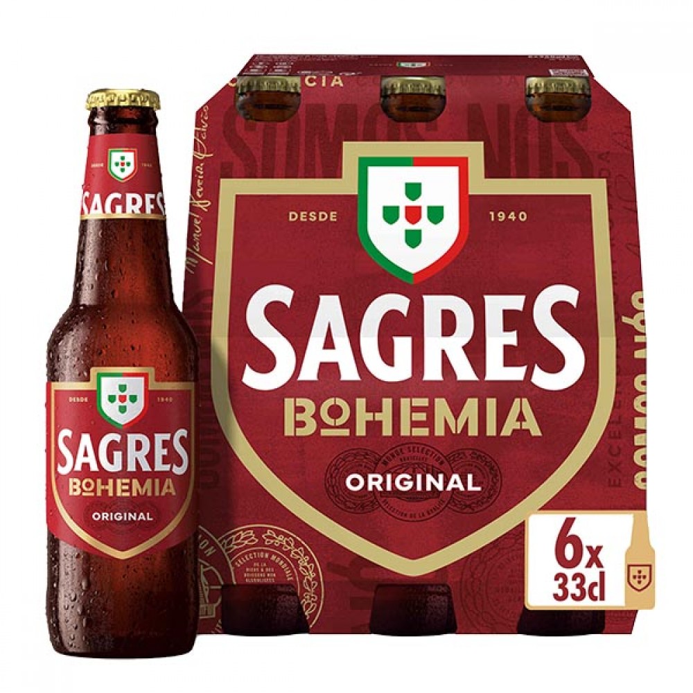 SAGRES Bohemia Pack 6 33cl  Cx. 4