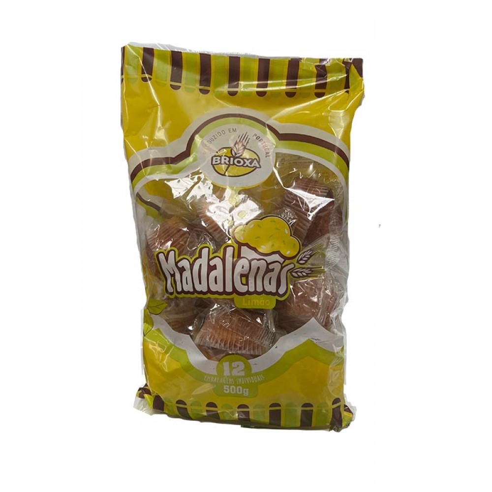 BRIOXA Madalenas Sabor a Limão 12uni 500Grs Cx.12