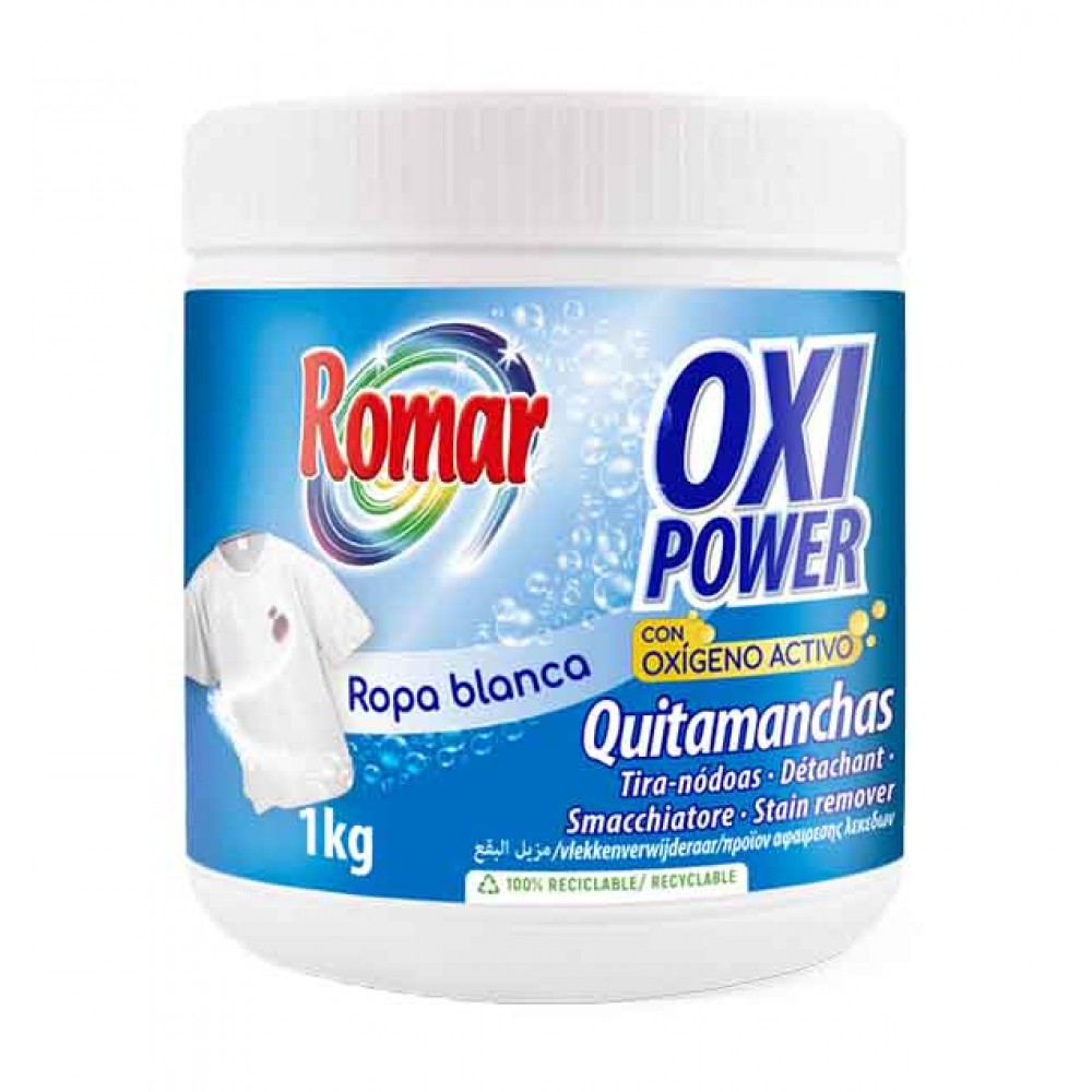 ROMAR Tira Nódoas Oxi Power Roupa Branca 1 Kg Cx. 6