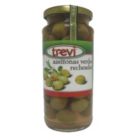 TREVI Azeitonas Verdes Recheadas C/Massa Pimentão Frasco 360Grs Pack 12 Unidades