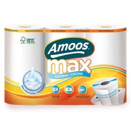 AMOOS Rolo de Cozinha Max 2F Pack 3 Emb. 7