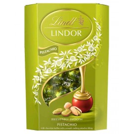 LINDT Lindor Cornet Bombons Chocolate Leite C/Recheio Pistachio 200 Grs Cx. 8