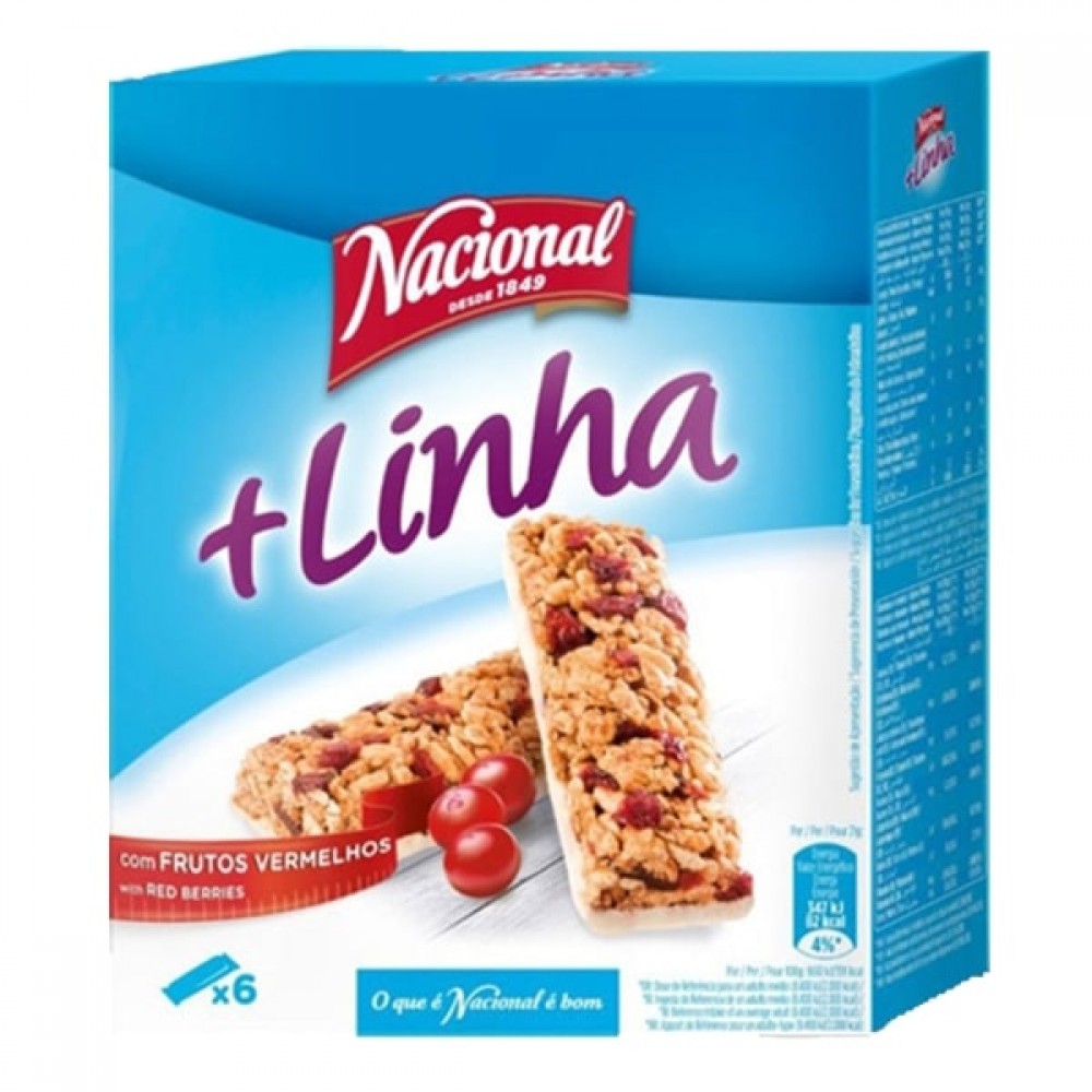 NACIONAL Barra de Cereais +Linha Frutos Vermelhos 138Grs Cx. 7