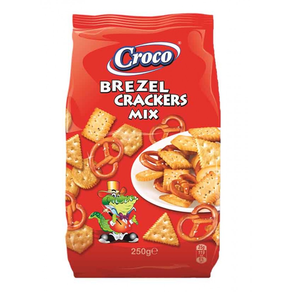 CROCO Brezel Crackers Mix 250Grs Cx. 12