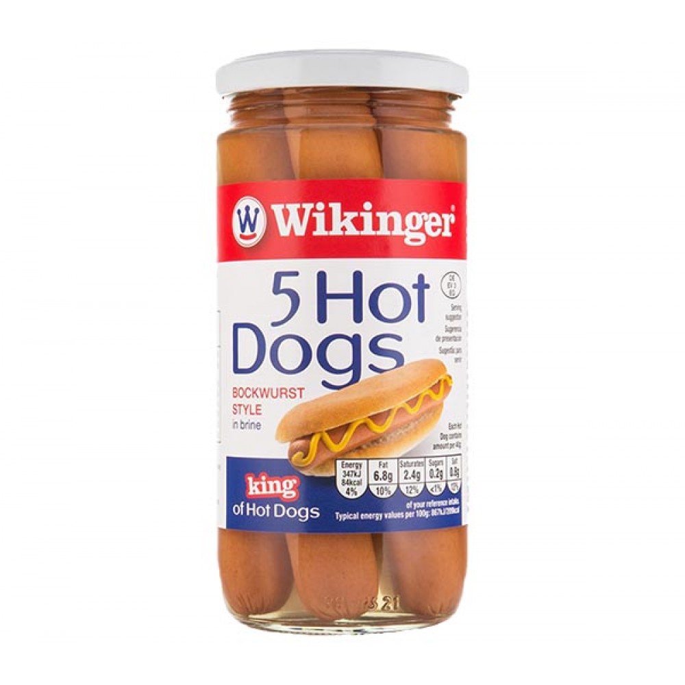 WIKINGER Salsichas Hot Dog 360Grs Emb.8 Cx. 12