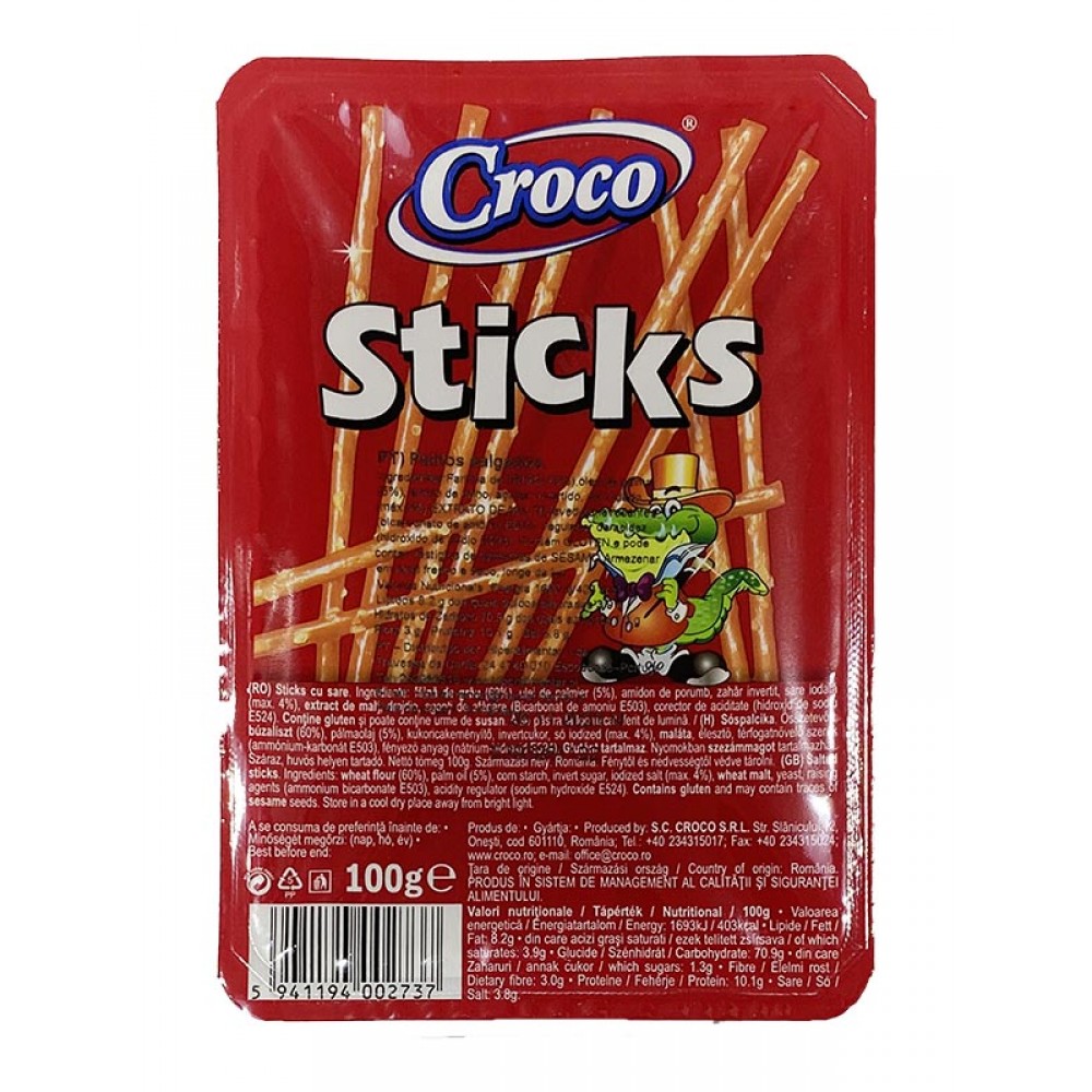 CROCO Palitos Salgados 100Grs Cx. 16