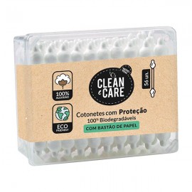 CLEAN CARE Cotonetes C/ Bastão de Papel 56un Pack 12 Cx. 48