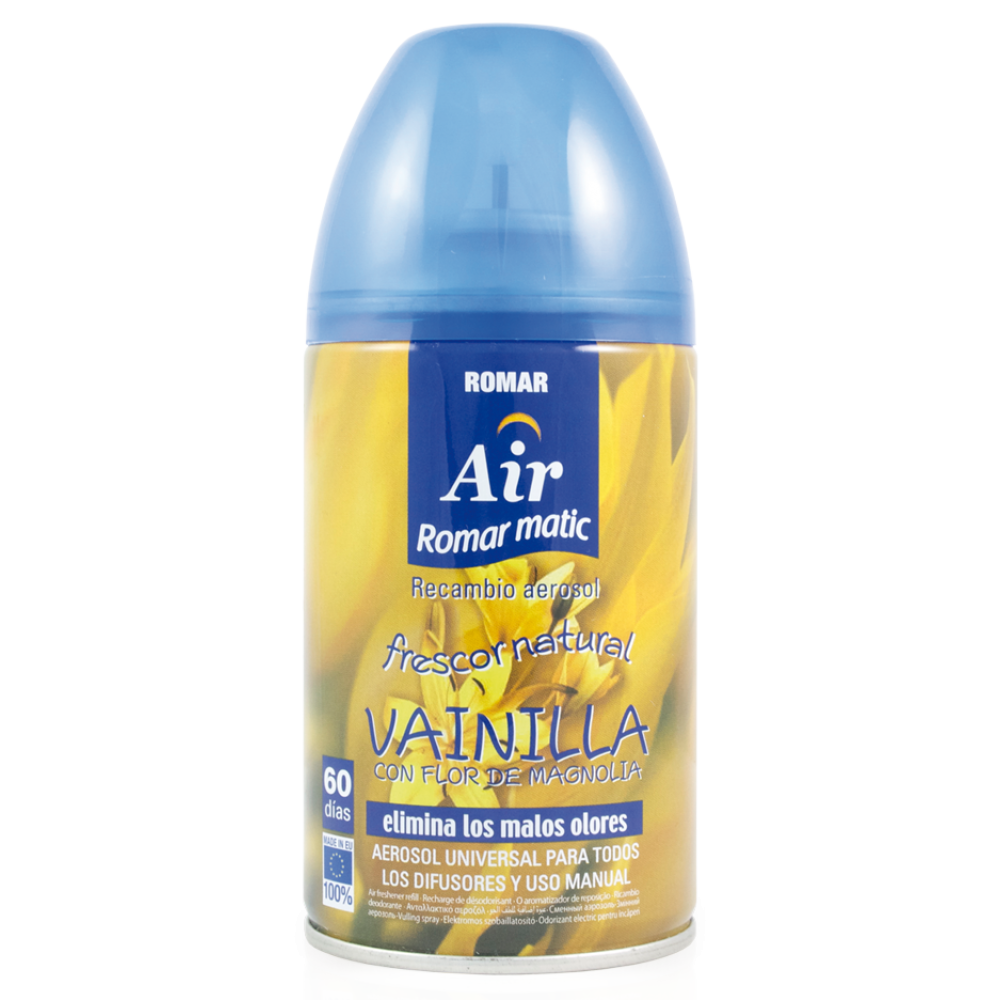 ROMAR Recarga Spray Ambientador Automático Baunilha 250ml Cx. 6