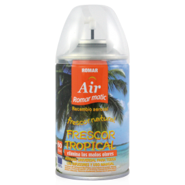 ROMAR Recarga Spray Ambientador Automático Frescura Tropical 250ml Cx. 6