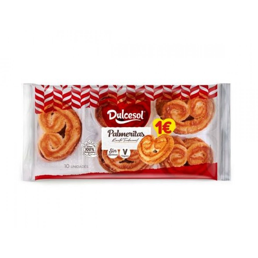DULCESOL Palmeritas 180Grs Cx. 14