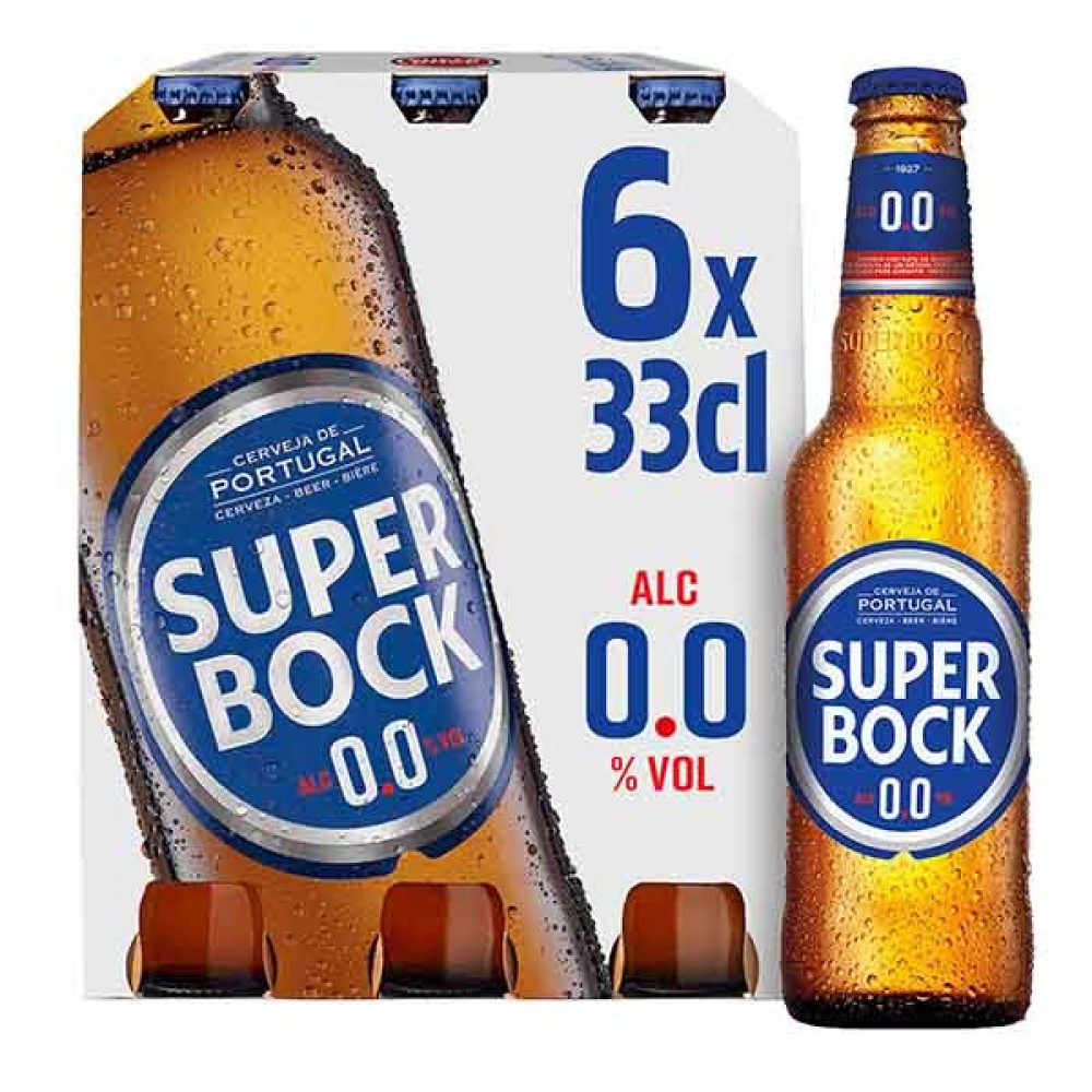 SUPER BOCK Cerveja Sem Álcool 33Cl Emb 6 Cx. 4