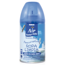 ROMAR Recarga Spray Ambientador Automático Roupa Limpa 250ml Cx. 6