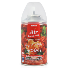 ROMAR Recarga Spray Ambientador Automático Rosas 250ml Cx. 6