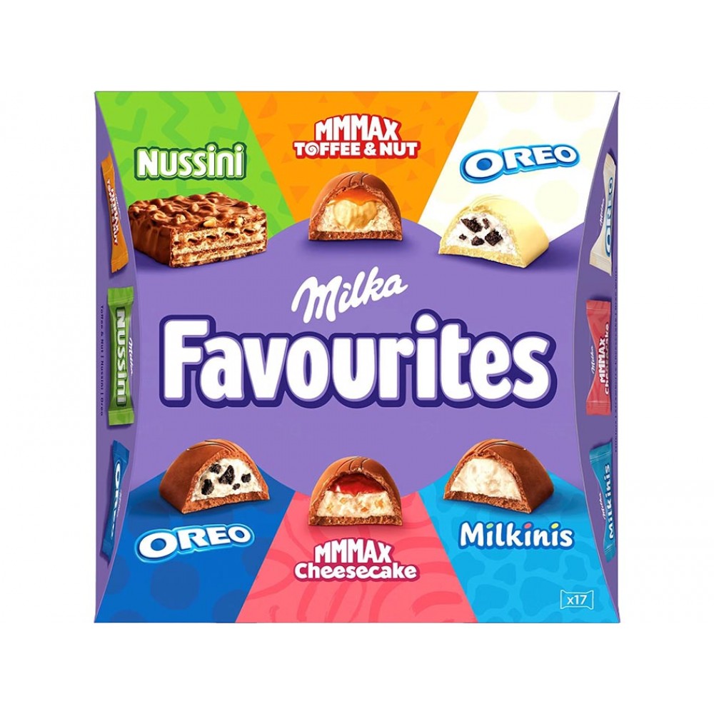 MILKA Sortido Bombons Chocolate & Waffer C/Recheio Diversos 141 Grs Cx. 8