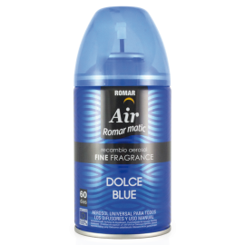 ROMAR Recarga Spray Ambientador Automático Dolce Blue 250ml     Cx. 6