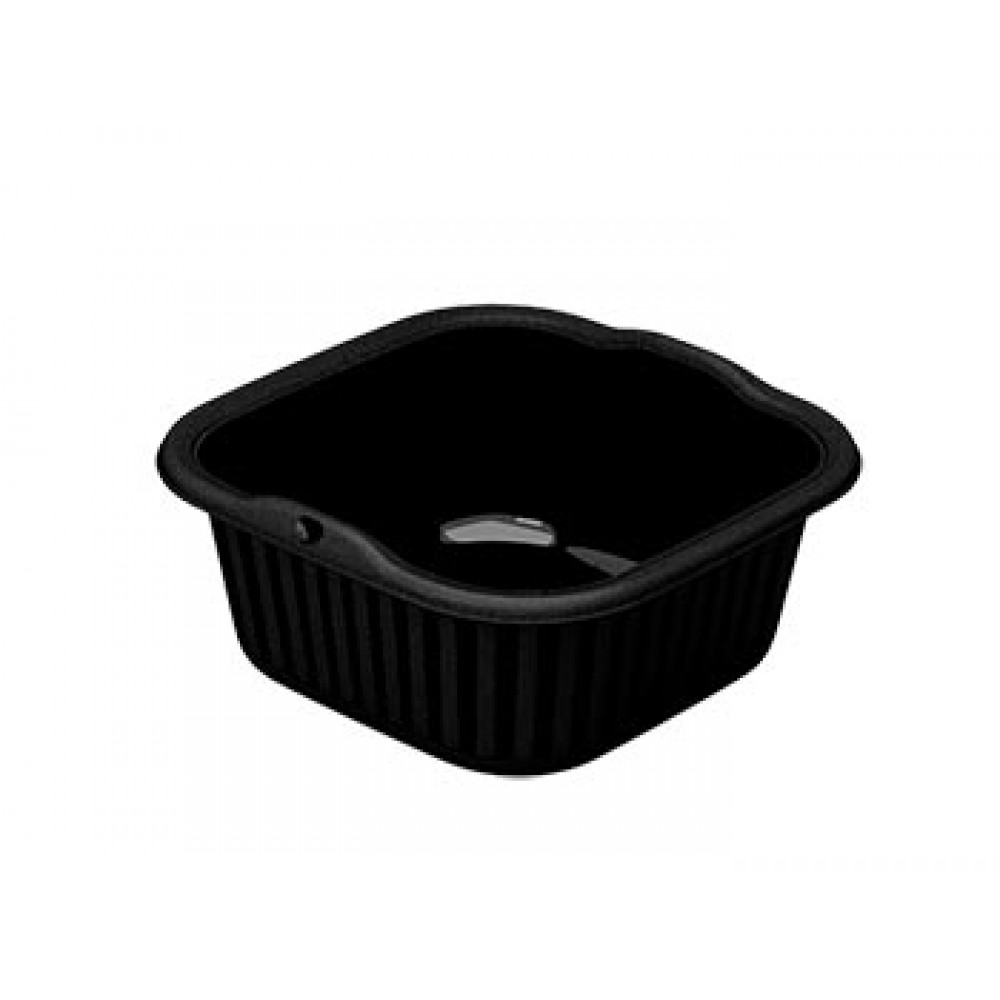 PRACTILINE Alguidar QuadraPratic 9.5Lt Preto Cx.6