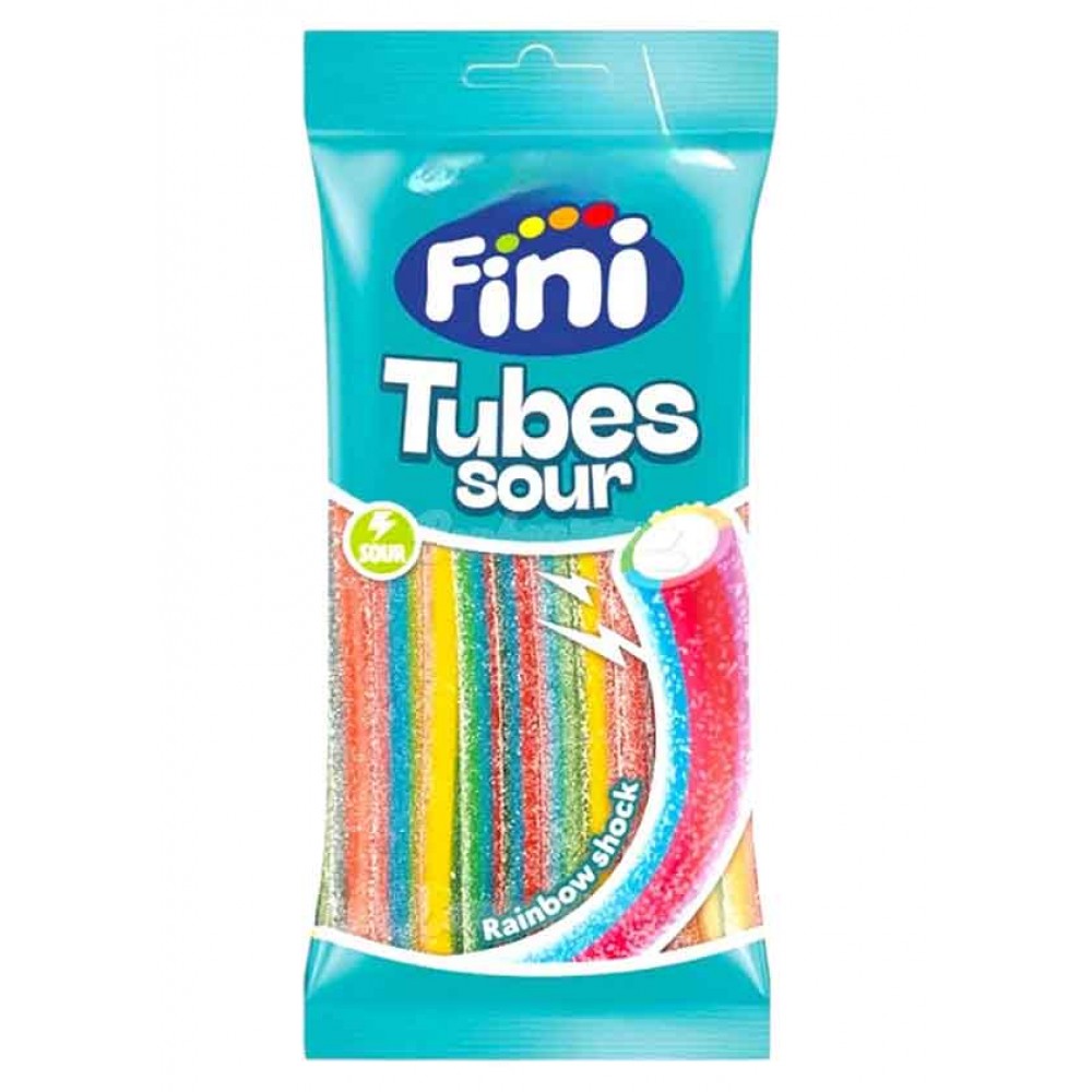 FINI Gomas Tubos Coloridos C/Açúcar 90grs Cx. 12