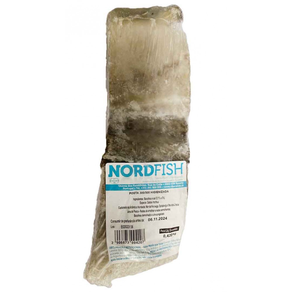 NORDFISH Bacalhau Posta 300/500 Higienizada Demolhado Ultracongelado Kg