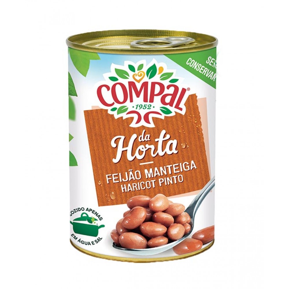 COMPAL Feijão Manteiga Cozido 410Grs Cx. 6 COMPAL Feijão Manteiga Cozido 410Grs Cx. 6