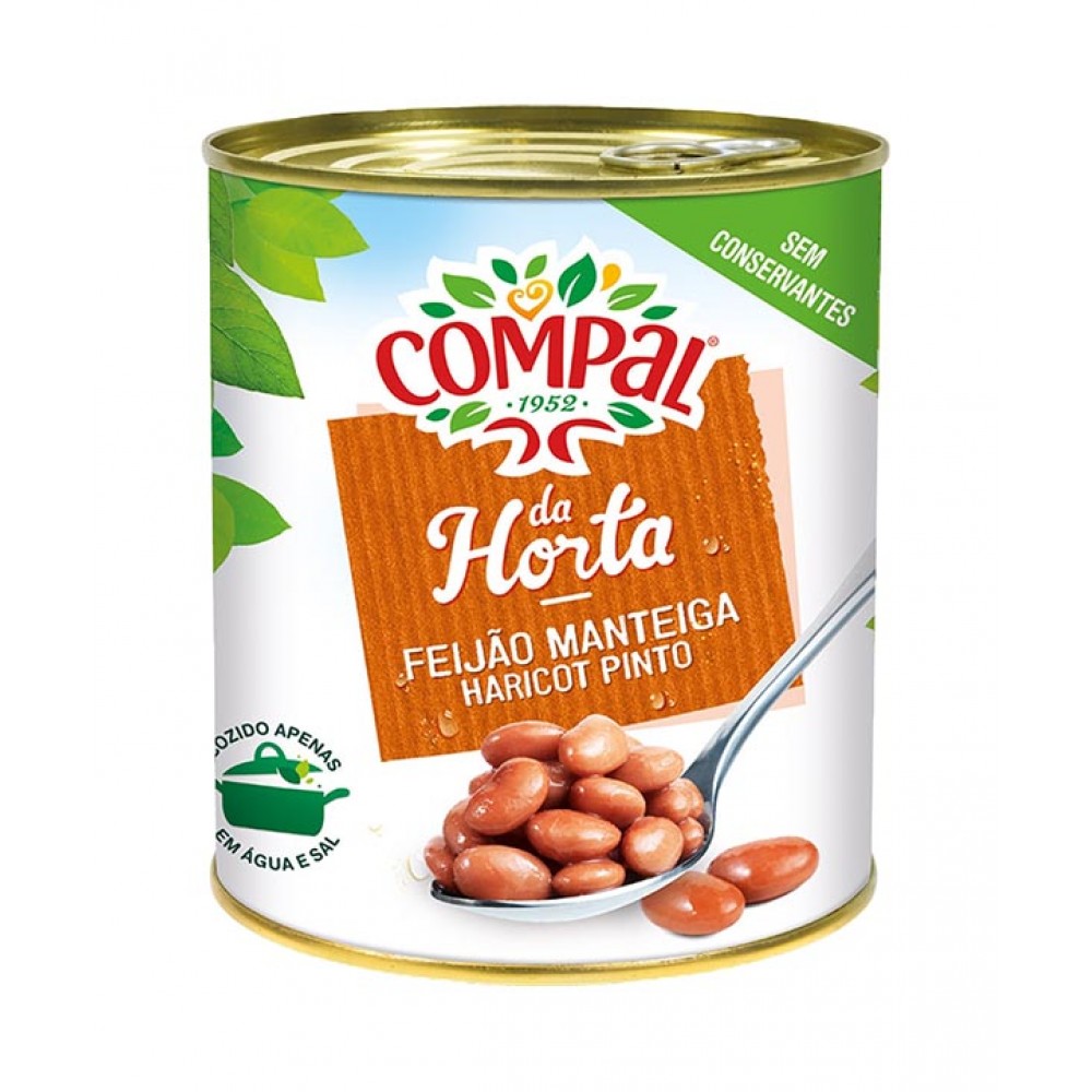 COMPAL Feijão Manteiga Cozido 845Grs Cx. 6
