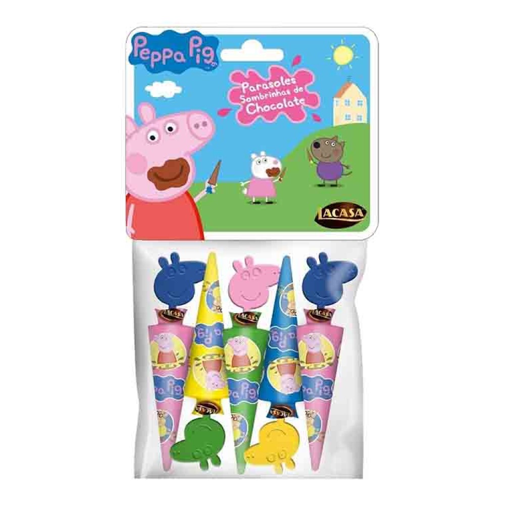 LACASA Sombrinhas de Chocolate Peppa Pig 10 Grs Cx. 40