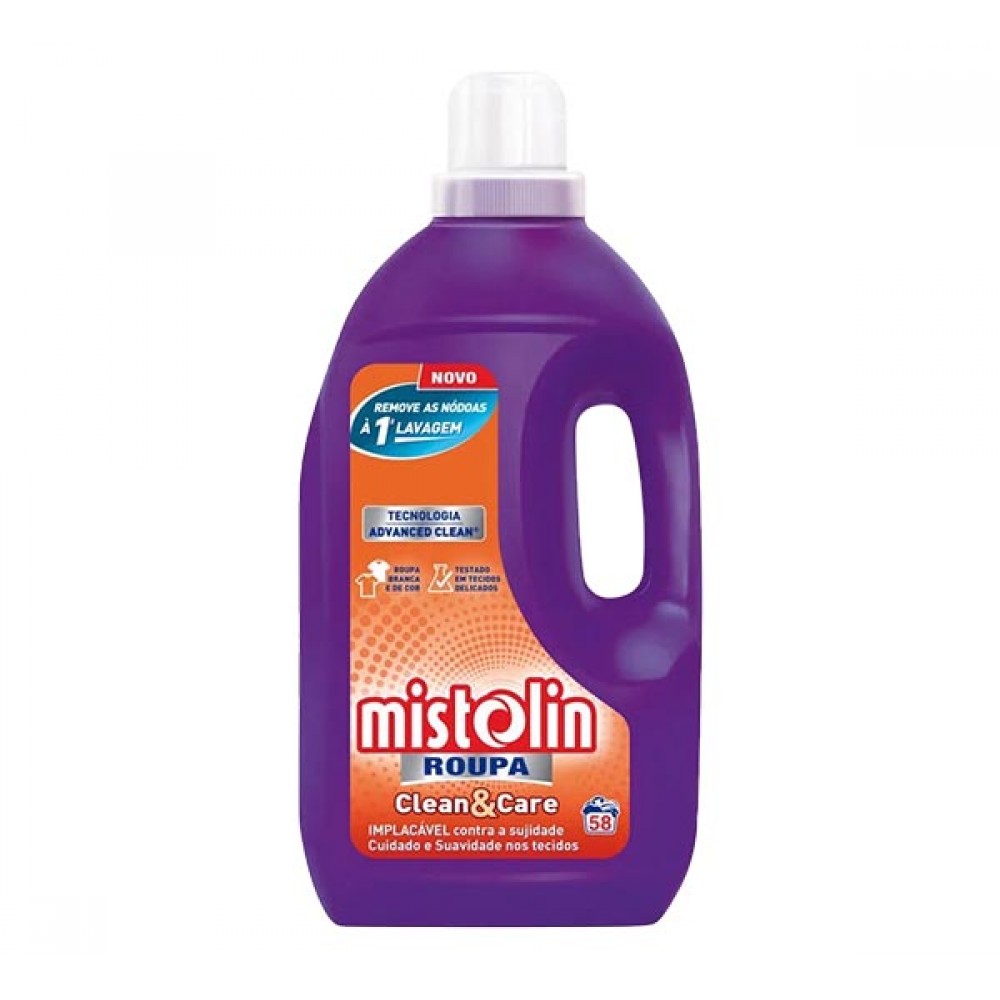 MISTOLIN Detergente Roupa Clean & Care 58D Cx. 4