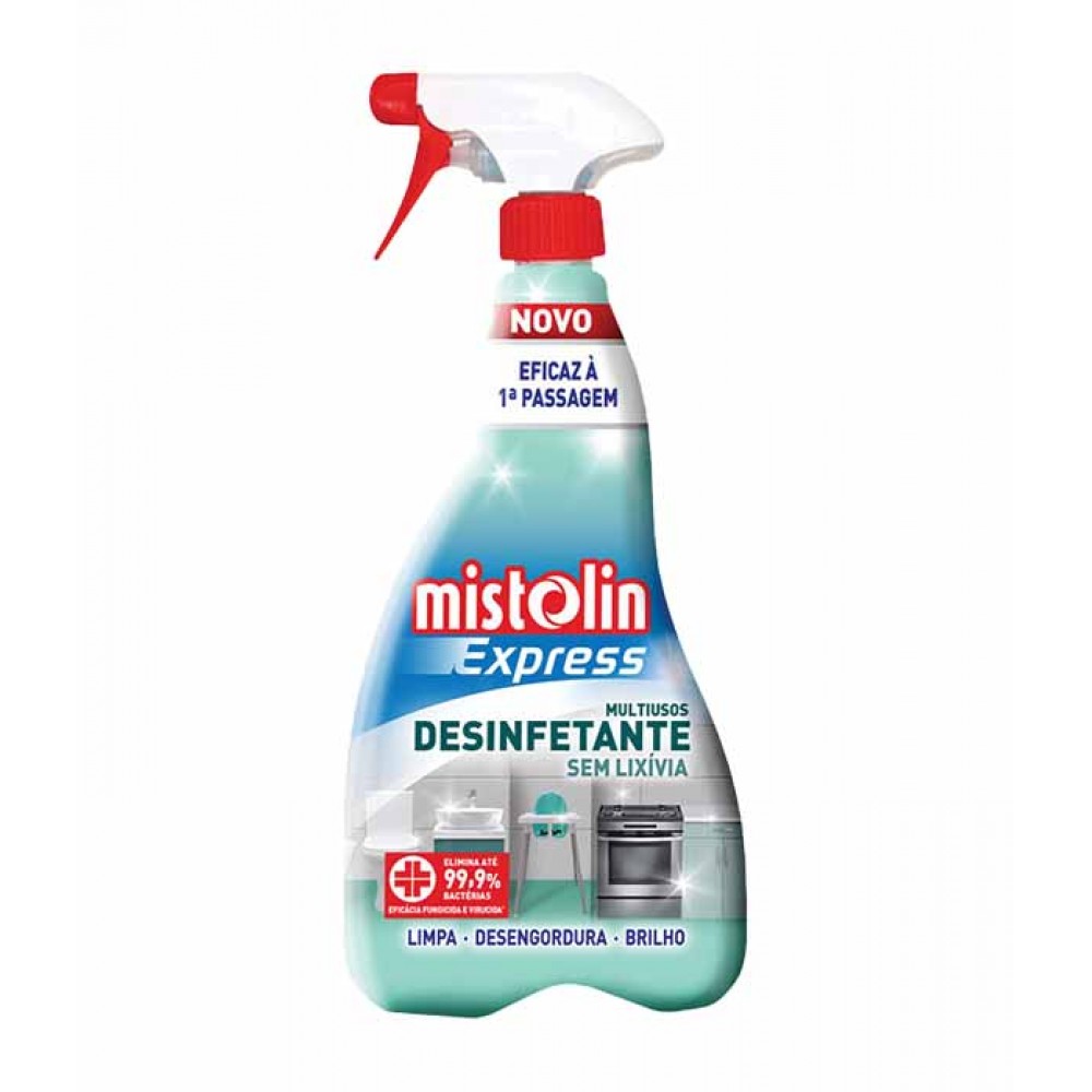 MISTOLIN Express Multiusos Desinfetante Sem Lixívia 750Ml Cx. 12