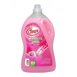 CLEAN Amaciador Roupa Rosas 60Doses Cx. 4