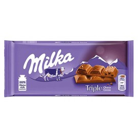 MILKA Chocolate Triple Choco Cocoa 90Grs Cx. 20