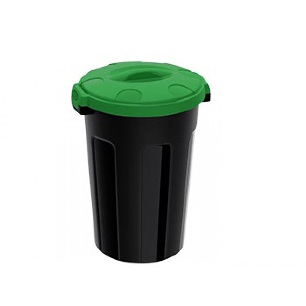 PRACTILINE Balde Lixo Practibin 47Lt Preto + Cor Eco Verde Cx.3