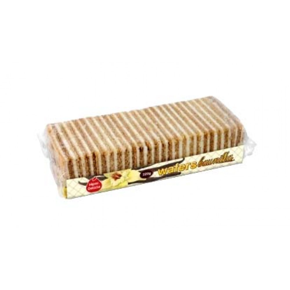 HIPER DELÍCIA Wafers Baunilha 220 Grs Cx. 15