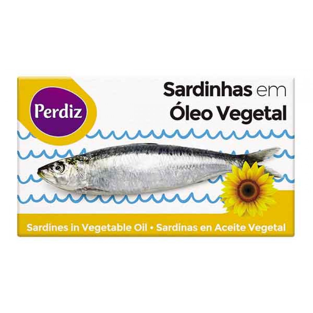 PERDIZ Sardinhas em Oleo Vegetal 120Grs Pack 10 Cx. 100