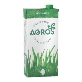 AGROS Leite Meio Gordo 1Lt Emb. 6