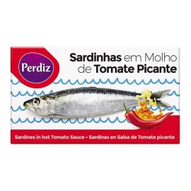 PERDIZ Sardinhas em Molho de Tomate Picante 120Grs Pack 10 Cx. 100