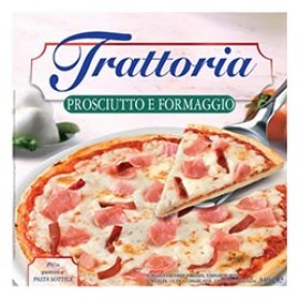 TRATTORIA Pizza Queijo e Fiambre 340Grs Cx. 5