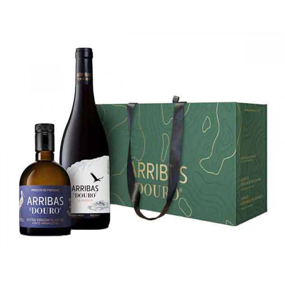 ARRIBAS DO DOURO Cabaz Tinto Superior 750 Ml + Grande Escolha Azeite Virgem Extra 500 Ml Cx. 4 Packs