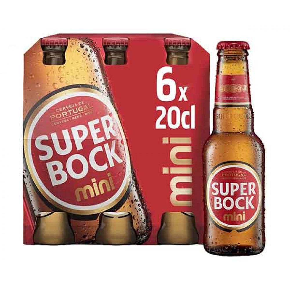 SUPER BOCK Cerveja 20Cl Emb. 6 Cx. 4