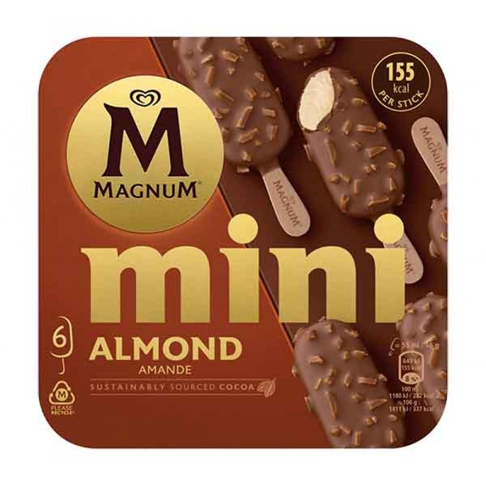 OLÁ MAGNUM Mini Amêndoas 55 Ml Pack 6 Cx. 6
