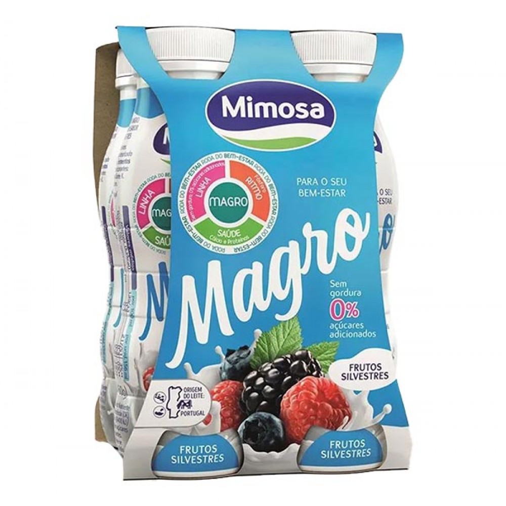 MIMOSA MAGRO Iogurte Líquido Frutos Silvestres 4x151Ml