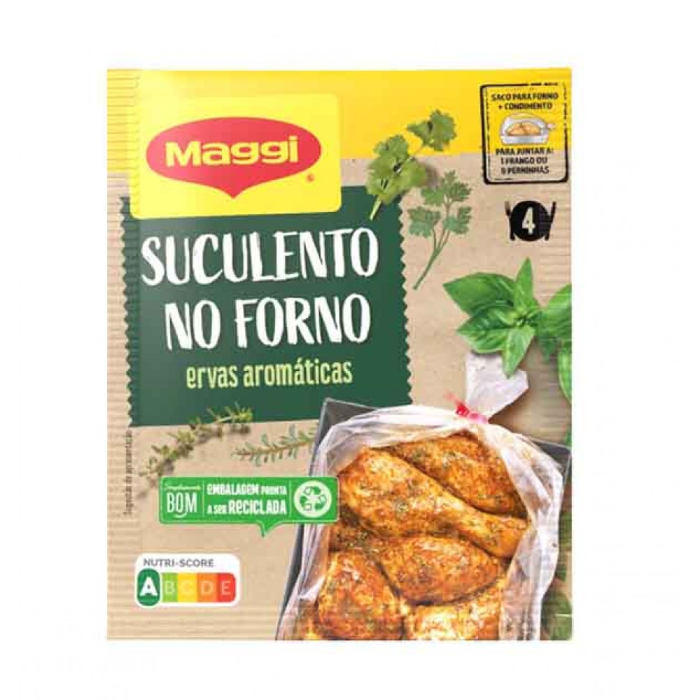 MAGGI Suculento no Forno Ervas Aromáticas 30 Grs Cx. 16