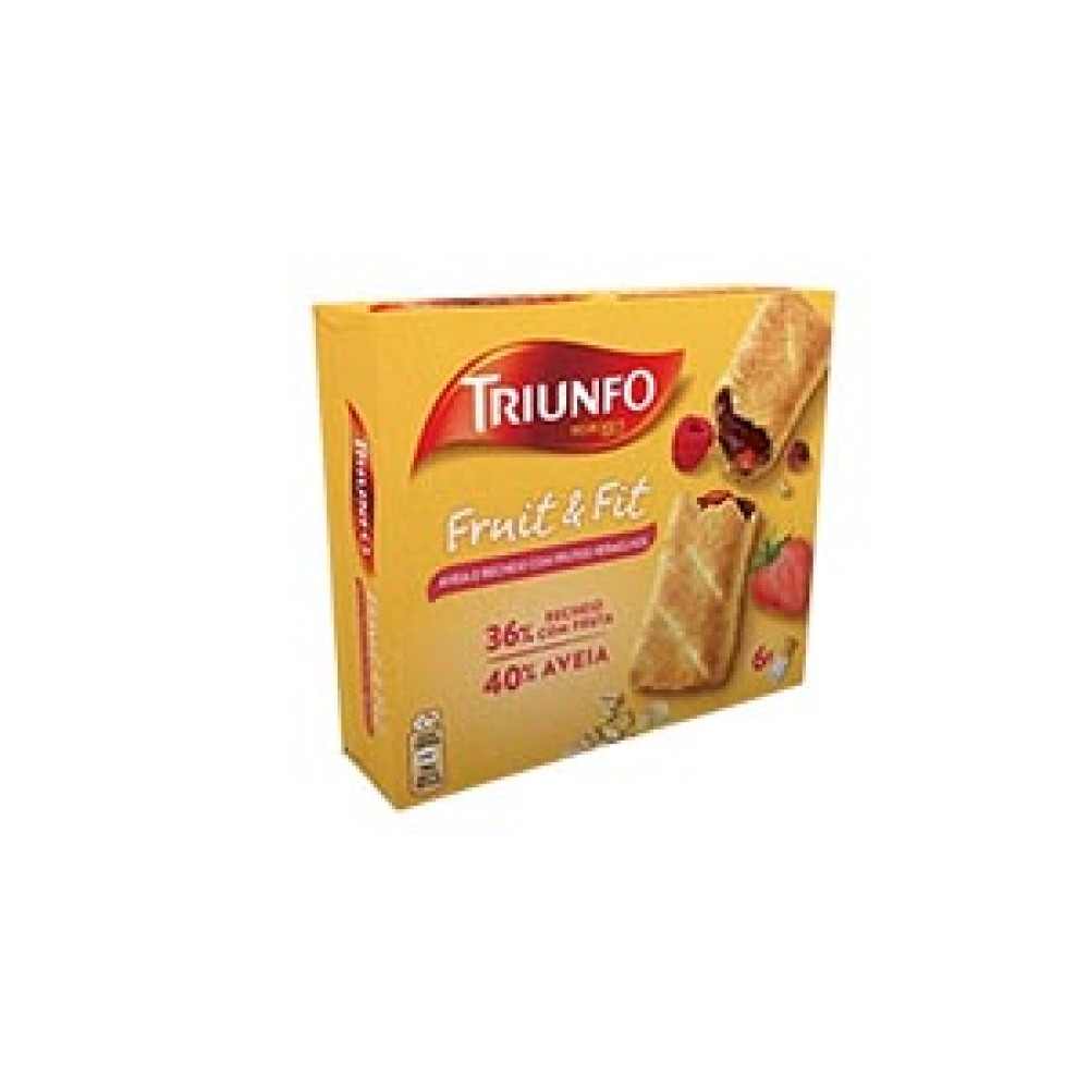 TRIUNFO Bolacha Fruit & Fit C/Aveia & Recheio de Frutos Vermelhos 200 Grs Cx. 12