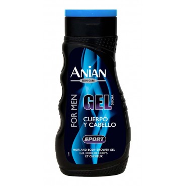 ANIAN Gel de Banho For Men Corpo e Cabelo Sport 250Ml Cx. 12