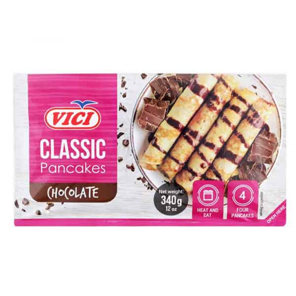 VICI Crepes C/Recheio de Chocolate 4uni 340Grs Cx. 6