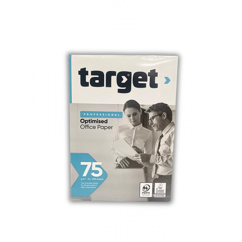 TARGET Papel Fotocópia Office A4 75Grs 500 Folhas Cx.5