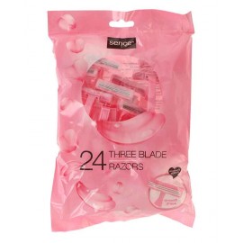 SENCE Shaving Lâminas Triplas Descartáveis Senhora Pack 24 Cx. 12