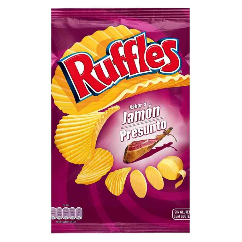 RUFFLES Batatas Fritas Presunto 115 grs Cx. 9