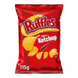 RUFFLES Onduladas Batata Frita Sabor a Ketchup 115 Grs