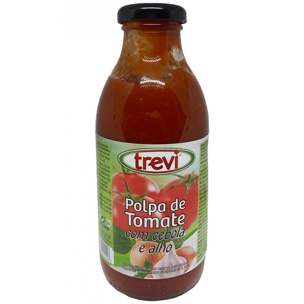 TREVI Polpa de Tomate Cebola e Alho 500ml Pack 12 Unidades